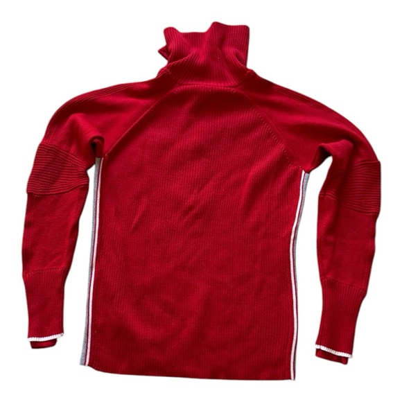 Athleta Merino Skiline Sweater Ribbed. Red and White Racing Stripe. Women’s XL. - Picture 6 of 8